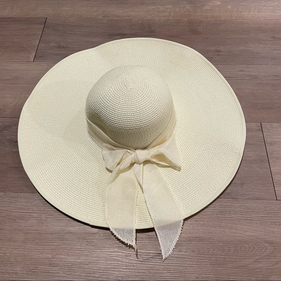 Accessories - Lanzom 5.5 Inches Big Bowknot Straw Hat Large Floppy